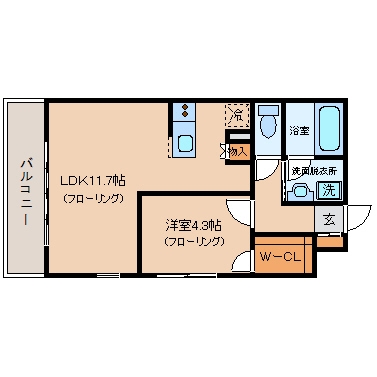 フォレストメゾンたちばな301号室-間取り