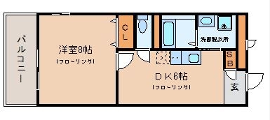 アンプルールベトン筑紫通り309号室-間取り