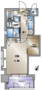 アクタス天神セントラルタワー - 所在階 の間取り図