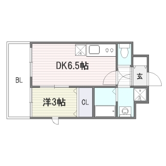 ディモーラ博多201号室-間取り