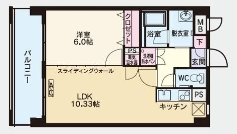 グランシャリオ住吉703号室-間取り