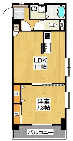 アミティエ美野島508号室-間取り