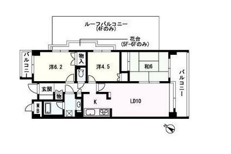 パーク・ノヴァ大濠504号室-間取り