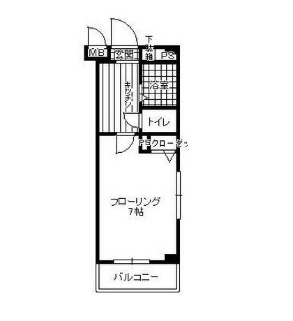 マーベラス天神東II402号室-間取り