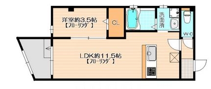 ジェンティーレ美野島II103号室-間取り