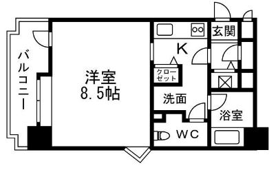 Ciliegio西公園201号室-間取り