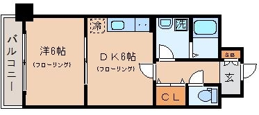 クラッセ博多駅南406号室-間取り