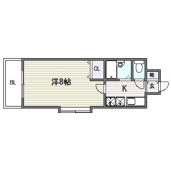 リファレンス薬院114号室-間取り