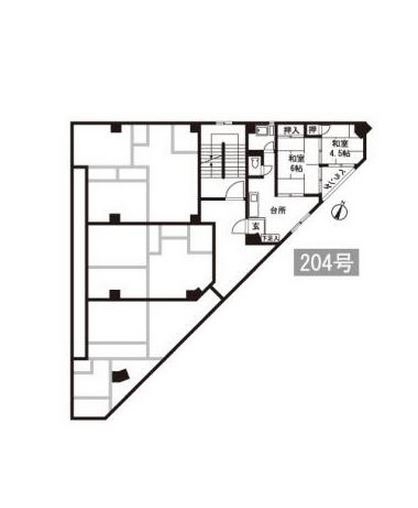 薬院ビル204号室-間取り