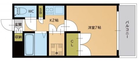 ディアマンテ薬院702号室-間取り