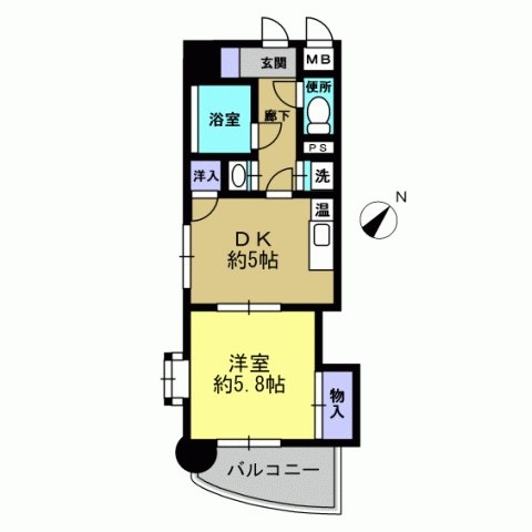 キトミ壱番館201号室-間取り