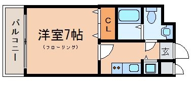 スカイコート福岡県庁前805号室-間取り