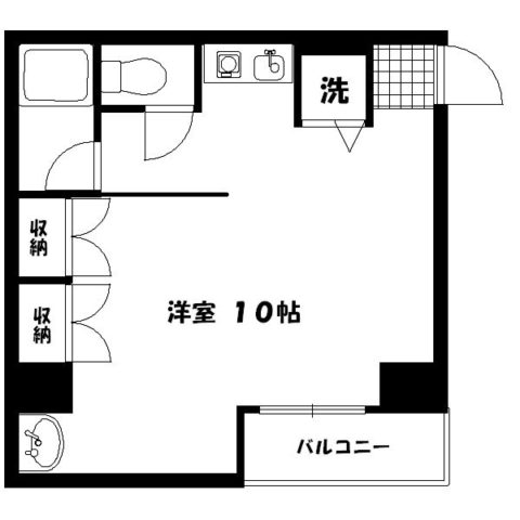 パンルネックスクリスタル博多302号室-間取り