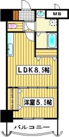 ロイヤル天神東104 - 所在階 の間取り図