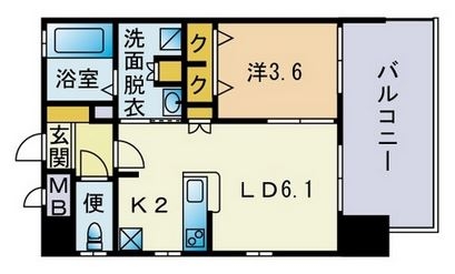 モントーレ博多クラシックコート1002号室-間取り