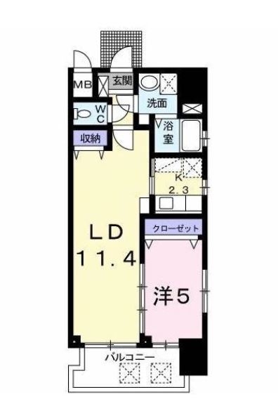 ラ　メゾン　ド　ナチュール401号室-間取り