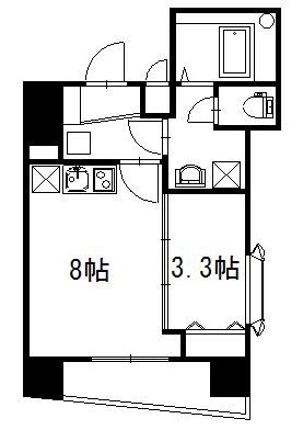 ロマネスク博多駅前1013号室-間取り