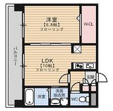 プレミネンテパーク大濠北806号室-間取り