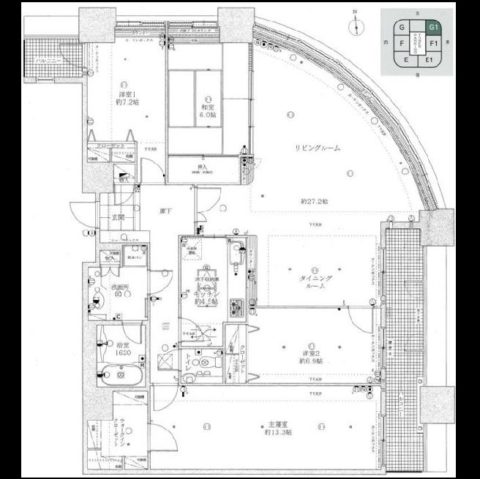 コアマンション大手門タワー号室-間取り