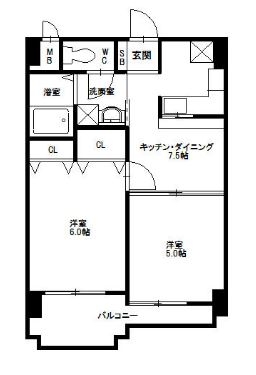 ニッセイ・ディーセント小笹407号室-間取り