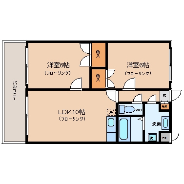 プレスティージュ壱番館202号室-間取り