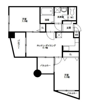 ニッセイ・ディーセント小笹602号室-間取り