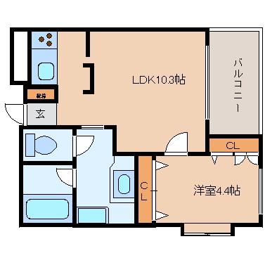 アトゥリエ薬院702号室-間取り