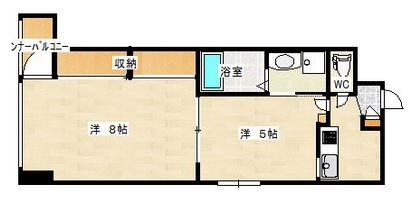 アベニール薬院202号室-間取り