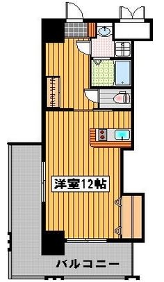 ロイヤル渡辺通II308号室-間取り