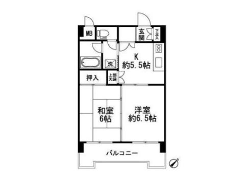 朝日プラザ博多1007号室-間取り