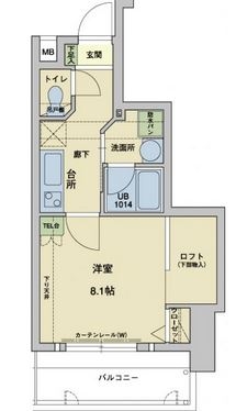 アクタス天神アネックス1002号室-間取り