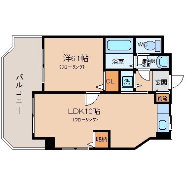 アヴァンセ平尾401号室-間取り