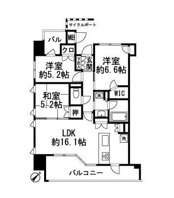 プレミスト薬院一丁目802号室-間取り