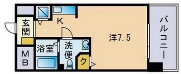 カスタリア薬院915号室-間取り