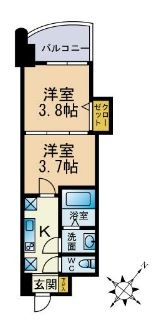 アリビオ博多駅北805号室-間取り