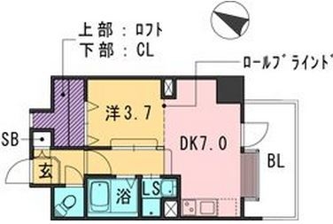 セイスピノス605号室-間取り