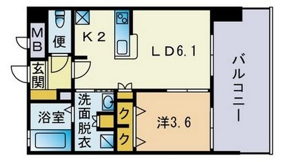 モントーレ博多クラシックコート903号室-間取り