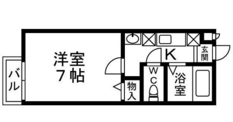 サンハイム西公園201号室-間取り