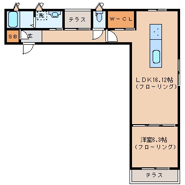 シャーメゾンハイツ群青102号室-間取り