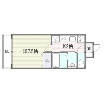 チェスナッツ比恵302号室-間取り