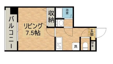 ヴォーヌンク薬院駅前801号室-間取り