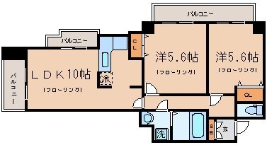 ニッセイ・ディーセント小笹201号室-間取り