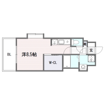 アソシアグロッツォ薬院大通り203号室-間取り
