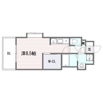 アソシアグロッツォ薬院大通り203号室-間取り