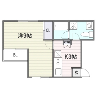 Ｍ´ＳII201号室-間取り