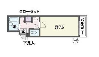 スティングレー大濠101号室-間取り