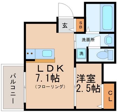 DHガーデン平尾201号室-間取り