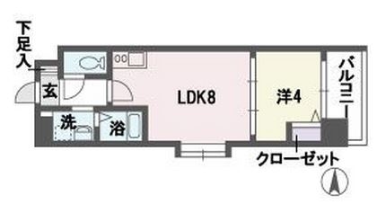 アミューゼ博多202号室-間取り