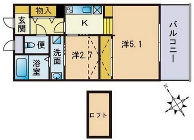 ヴィスティス02天神南302号室-間取り