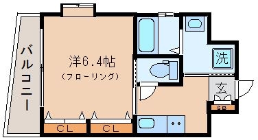 コスモス御笠川801号室-間取り